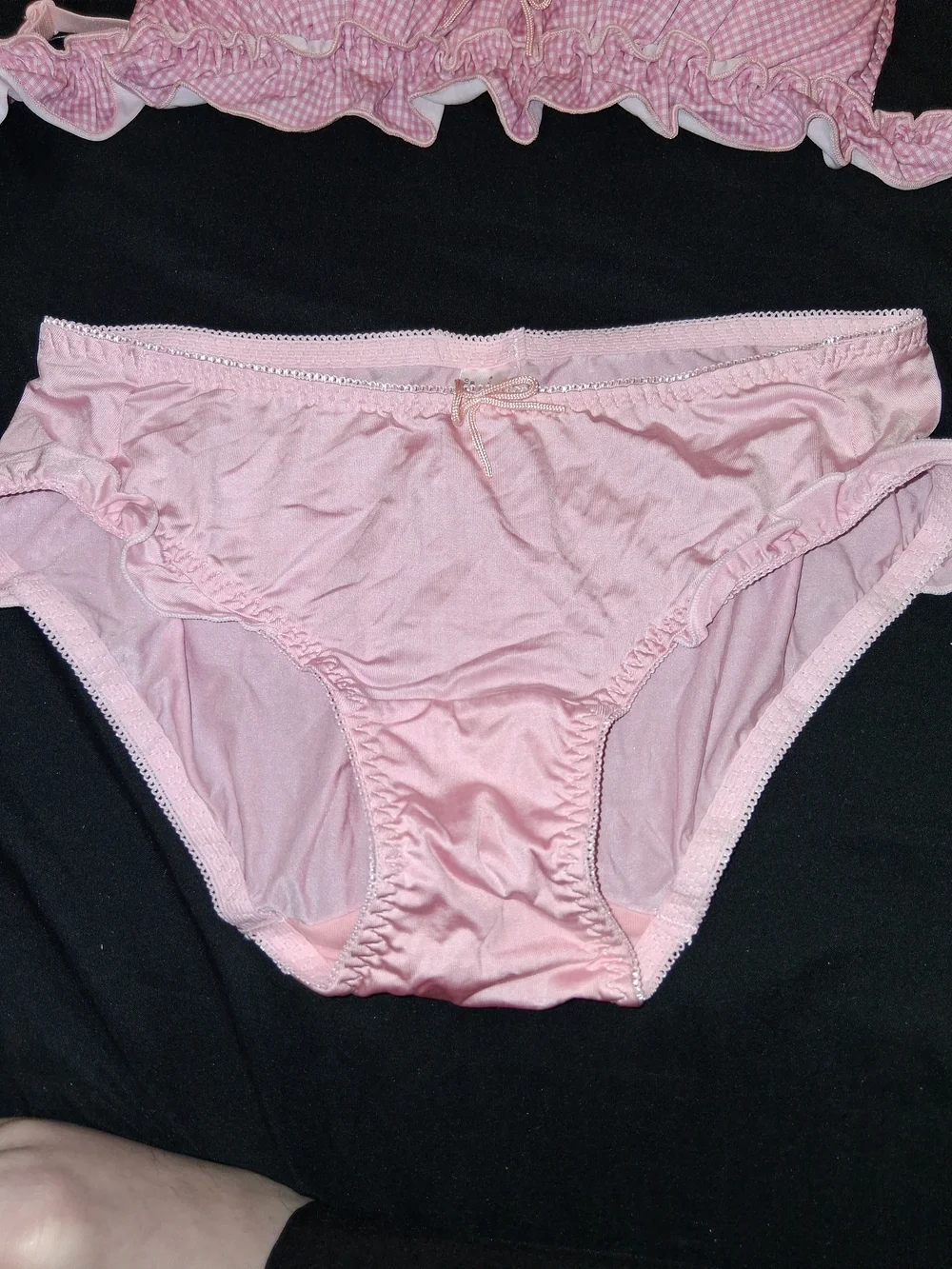 Pink Ruffled Two-Piece Lingerie Set